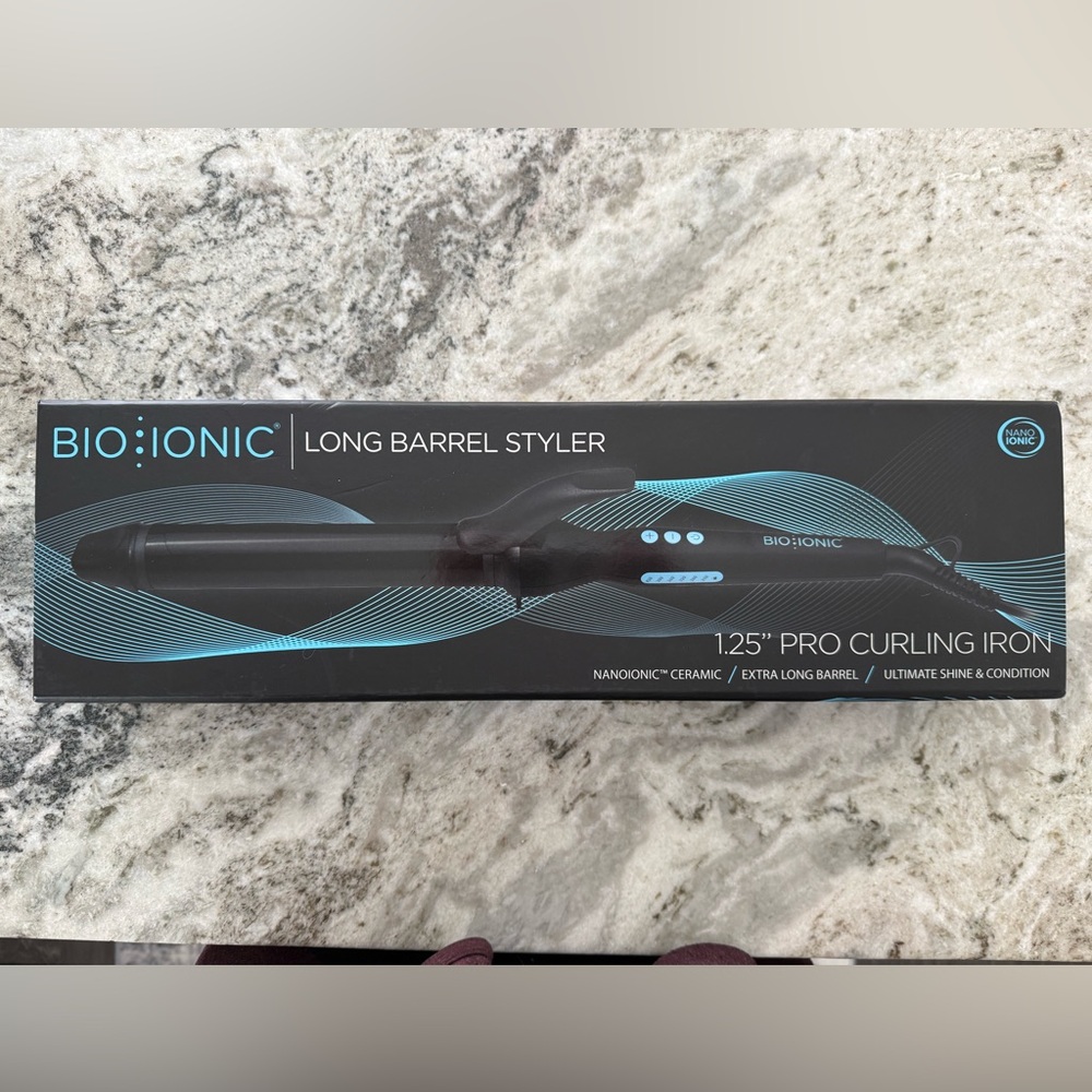 Bio Ionic 1.25 Black Long Barrel curling iron
